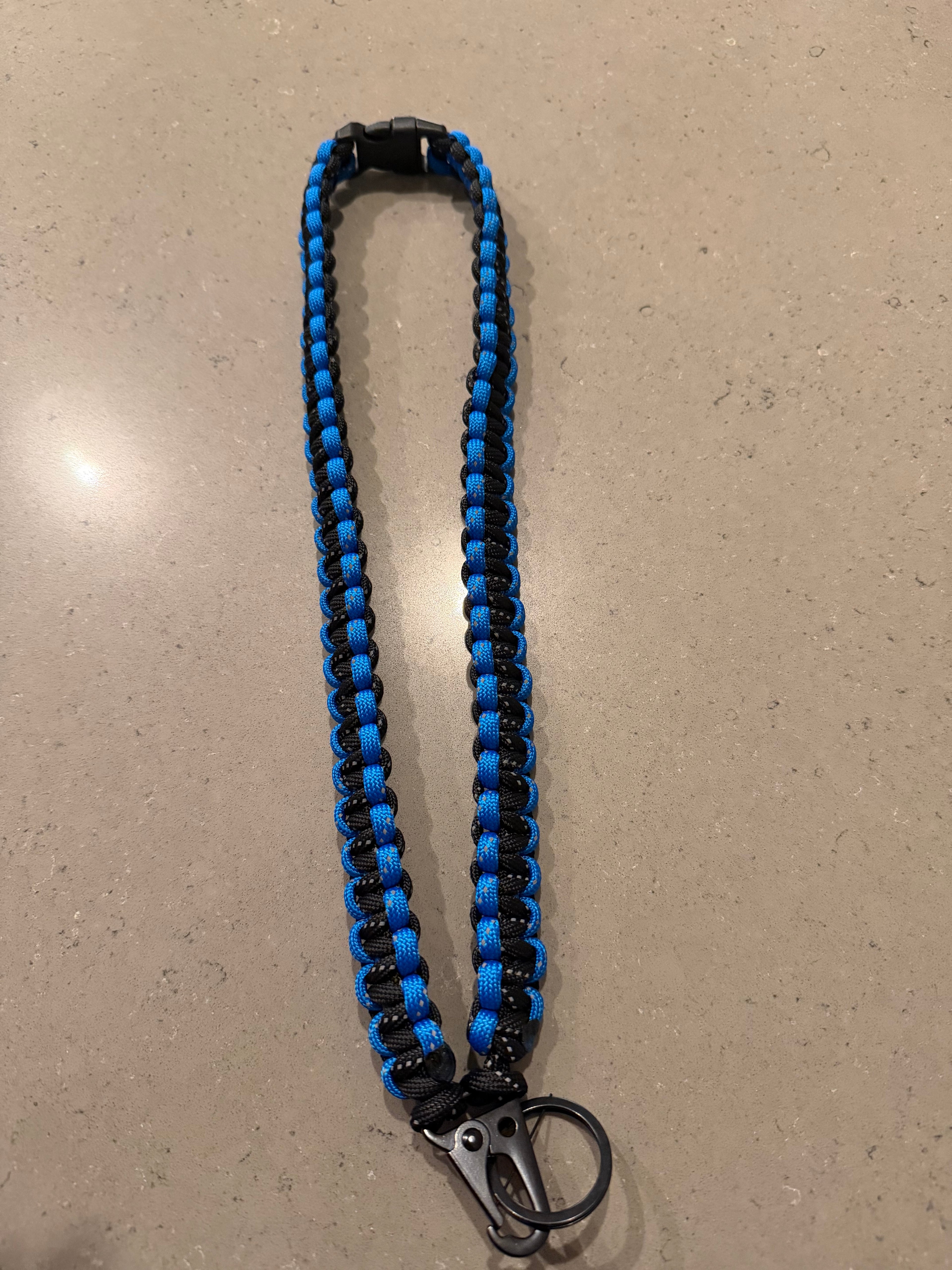 Cobra Lanyard - Black/Blue